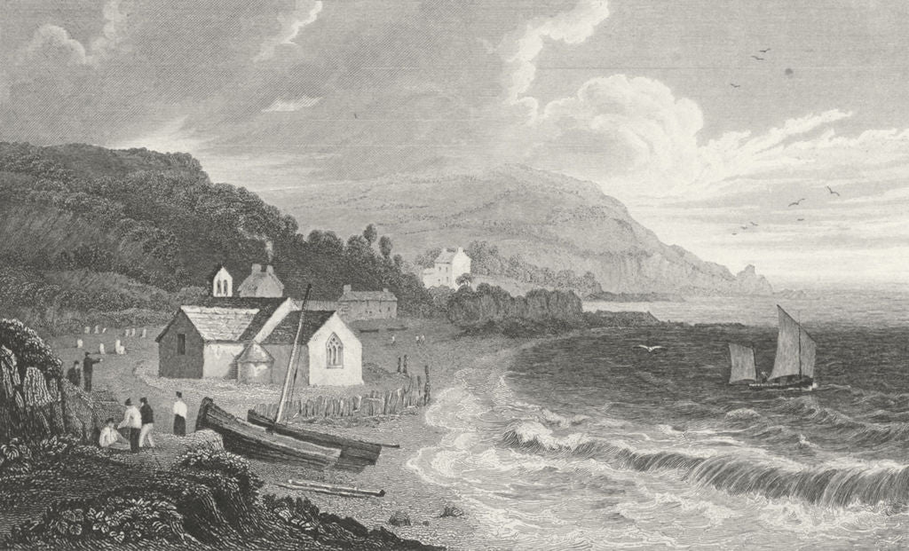 DINAS. Pembrokeshire. Pembroke. Gastineau boats c1831 old antique print